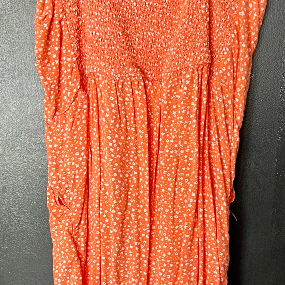 Orange Floral Dress